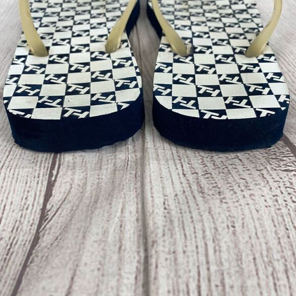 Women’s slip on flip flops navy blue and white sz 7-8 - Picture 4 of 9